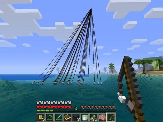 Hvordan lage fiskestang i Minecraft?