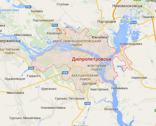 Hvor er Dnepropetrovsk?